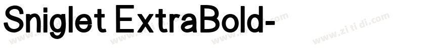 Sniglet ExtraBold字体转换